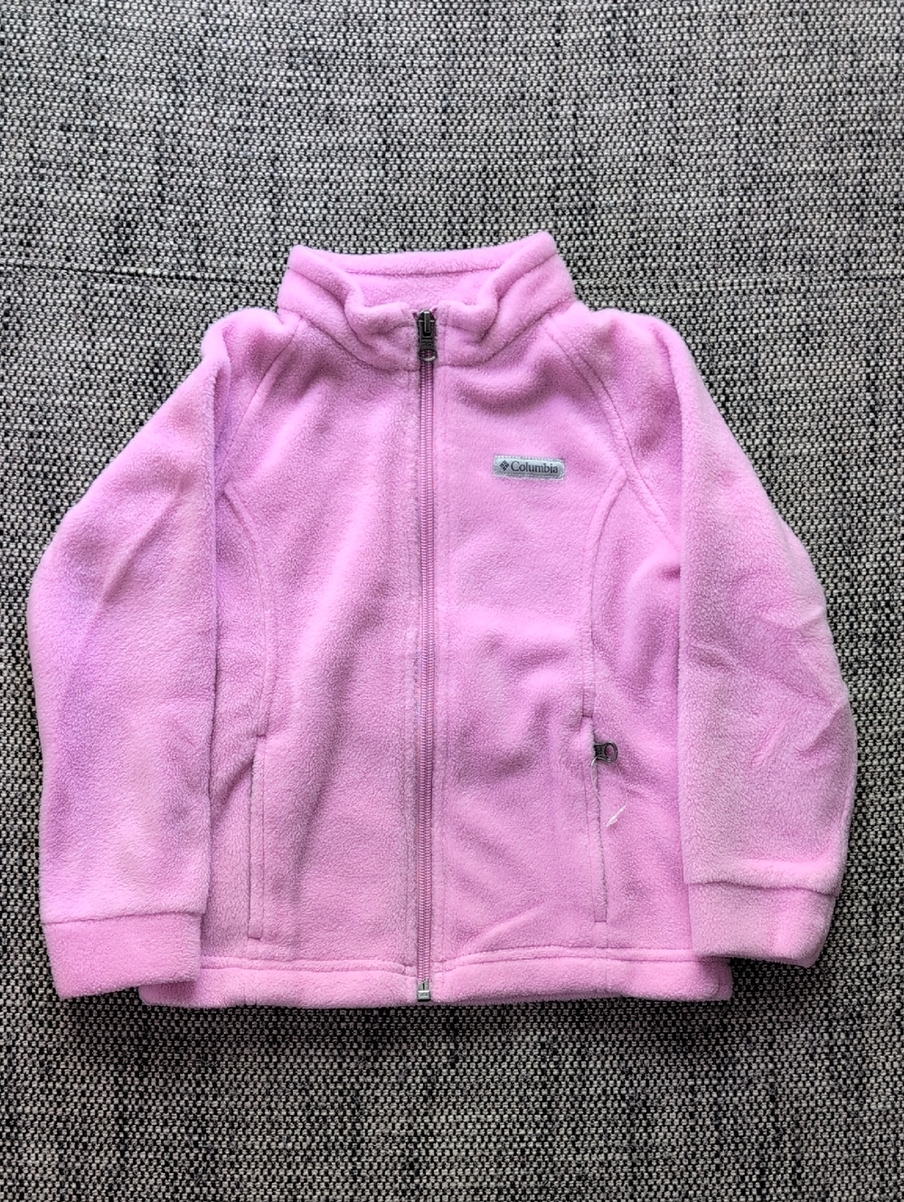 Columbia Pink Full‑Zip Kids Fleece Jacket